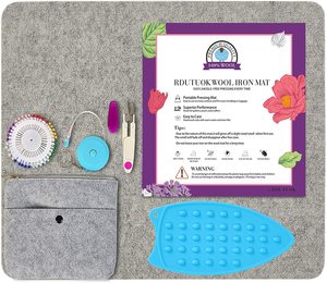 Tendencia 2025 EE. UU. Nuevos productos Almohadilla de planchado acolchada para edredones 17 "X 13,5" Estera de presión de lana, <span class=keywords><strong>tabla</strong></span> de hierro de fieltro de lana portátil - Product Image 2