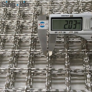 2Mm Lưới Thép Không Gỉ Crimped Wire Mesh Nấu Ăn Ss Thép Trung Gian Uốn Dây Lưới Sóng Lưới - Product Image 2