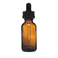 Botol Kaca Bulat Boston Transparan dengan Penutup Sekrup untuk Minyak Esensial & Kosmetik, ukuran 1/2 oz, 1 oz, 30ml, 60ml