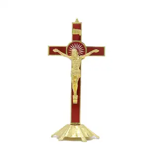 Catholic Christian Religion Laser Stainless Steel Exorcism Jesus Cross Home Decoration Church Utensils Orthodox Priest Cristo