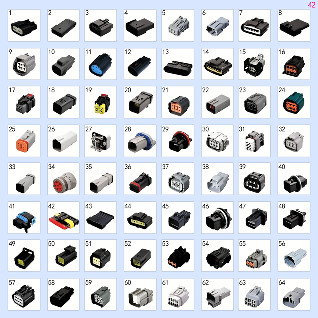 2/3/4/5/6/7/8/9/10 Pin Auto Automotive Electrical Waterproof Connectors Copper 10A IP66 Nylon Housing Tyco TE FCI Connectors