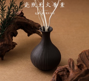 Art ceramic <b>bottle</b>, flameless rattan aromatherapy, retro dragon willow pottery <b>bottle</b>, aromatherapy expansion <b>bottle</b> decoration - Product Image 3
