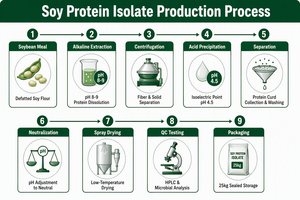 Proteína de Soya Aislada TianJia a Granel, Proteína Vegetal Kosher Halal para Producción de Carne Vegetal - Product Image 2