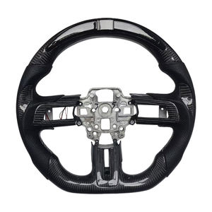Explosive New Products Carbon Fiber Perforated Leather LED Grip <b>Wheel</b> for Ford Mustang <b>Car</b> <b>Steering</b> <b>Wheel</b> - Product Image 1