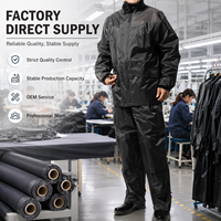 Ensemble uniforme de travail en fibre de polyester imperméable, coupe-vent et antibactérien à col montant, avec poignets ajustables et ourlet à cordon de serrage pour la logistique