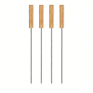 Juego de 13 Utensilios para Barbacoa con Mango de Madera, Herramientas de Acero Inoxidable para Asar, para Cocinar al Aire Libre <span class=keywords><strong>y</strong></span> Acampar - Product Image 3