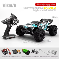 Mobil RC Brushless SCY-16102 PRO 2.4G 1/16 16102 PRO 4WD 70KM/H Kendaraan Kecepatan Tinggi Dengan Lampu Depan LED Mainan Mobil RTR