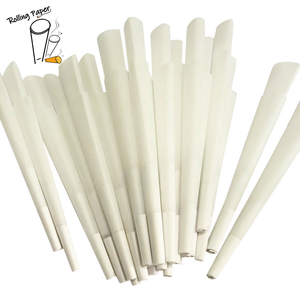 Hot selling natural unbleached 109MM specialized roll paper cone custom simple style <b>smoking</b> cone roll paper accessories - Product Image 2