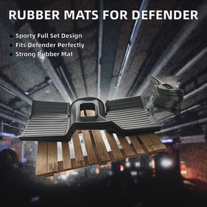 <span class=keywords><strong>Tapis</strong></span> de sol en <span class=keywords><strong>caoutchouc</strong></span> FANDEWEI pour Land Rover <span class=keywords><strong>Defender</strong></span> <span class=keywords><strong>90</strong></span>/110, design 2023, sur mesure, avec logo, épaisseur 2 mm, style sport - Product Image 2