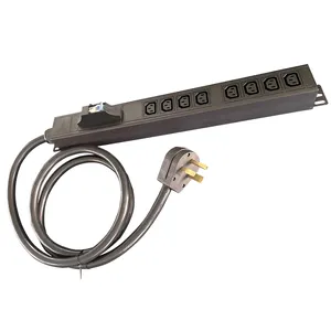 Rack monta pdu power strip 60A 50Amp 30A 125V 250V 8 Tomadas Industrial de Alta Potência 10AWG NEMA L6-50P Plug Universal C13 PDU