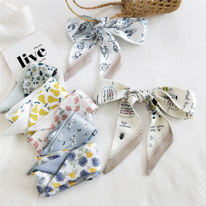 Piccola sciarpa <span class=keywords><strong>di</strong></span> raso <span class=keywords><strong>di</strong></span> seta per le donne nuova borsa con stampa <span class=keywords><strong>di</strong></span> frutta nastri <span class=keywords><strong>di</strong></span> <span class=keywords><strong>marca</strong></span> Fashion <span class=keywords><strong>foulard</strong></span> lunghi Skinny sciarpe - Product Image 2