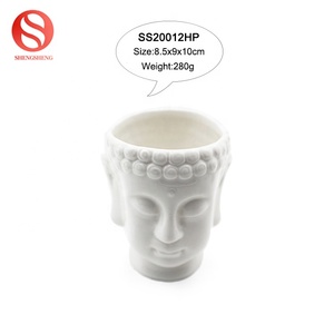 <span class=keywords><strong>Maceta</strong></span> de Cerámica con Cabeza de <span class=keywords><strong>Buda</strong></span> de Porcelana Blanca de Alta Calidad con Logotipo Personalizado, <span class=keywords><strong>Maceta</strong></span> de Cerámica para Decoración del Hogar - Product Image 4