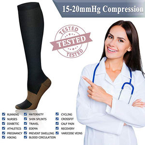 Nuevo producto Calcetines de compresión con infusión de cobre 15-20 Mmhg para correr Viajes - Product Image 4