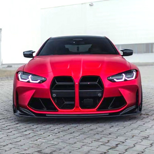 Amp-Z Front Bumper Lip Splitter For BMW M3 G80 M4 G82 2021+ Piano Black Carbon Fiber Texture - Product Image 2