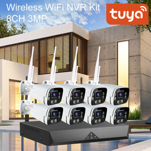 <span class=keywords><strong>Kit</strong></span> NVR <span class=keywords><strong>WiFi</strong></span> Tuya 8CH IP66 Système de caméra bullet 3MP 8 canaux CCTV avec vision nocturne couleur intelligente <span class=keywords><strong>Surveillance</strong></span> extérieure - Product Image 1