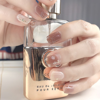 Autocollants pour ongles à effet gel 2D, 22 pièces, qualité supérieure, directement de l'usine, sans lampe UV, design étoile scintillante, meilleur prix
