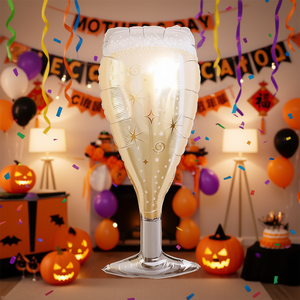 Globo de aluminio con forma de botella para el Día de la Madre, Graduación, Año Nuevo Chino, Halloween, decoraciones metálicas para fiestas - Product Image 2