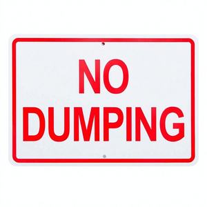 Panneau de signalisation flexible en aluminium Securun - Interdiction de déversement - Avertissement pour usage intérieur/extérieur - Durable et antirouille - Product Image 1