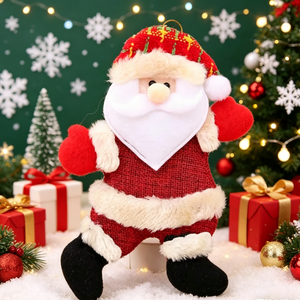 Nouveauté Fournitures de Fête de Noël Décoration Mignonne Figurine en Peluche Père Noël Décoration Suspendue de Noël Père Noël - Product Image 3
