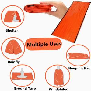 Goldhik 2-<span class=keywords><strong>Pack</strong></span> Léger Portable Mylar Momie Sac de Couchage Étanche Thermique Bivy pour Camping en Plein Air Randonnée et Aventure - Product Image 5