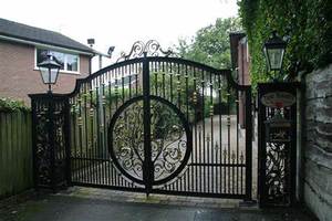 Hermosa Puerta <span class=keywords><strong>de</strong></span> <span class=keywords><strong>Hierro</strong></span> Forjado con Control Remoto, Puerta <span class=keywords><strong>de</strong></span> Entrada <span class=keywords><strong>de</strong></span> <span class=keywords><strong>Hierro</strong></span> <span class=keywords><strong>para</strong></span> Casa y Jardín, Reja <span class=keywords><strong>de</strong></span> Seguridad, Puertas Corredizas y Batientes <span class=keywords><strong>de</strong></span> <span class=keywords><strong>Hierro</strong></span> - Product Image 2