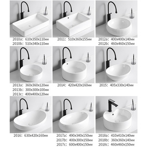 White Rectangular Ceramic Countertop Basin Single Hole Faucet Mount <b>Bathroom</b> Sink Smooth Glaze Spraying - Product Image 4
