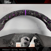 Volant sport en fibre de carbone sèche premium violet personnalisé pour BMW E36 1990-2000, Séries 1, 2, 3, E39, E91, E46, E60, F01, X3, F25