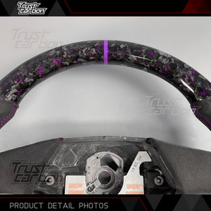 Volante Deportivo de Fibra de Carbono Seca Premium Personalizado en Color Morado para <span class=keywords><strong>BMW</strong></span> E36 1990-2000 Serie 1 2 <span class=keywords><strong>3</strong></span> E39 E91 E46 E60 F01 X3 F25 - Product Image 3