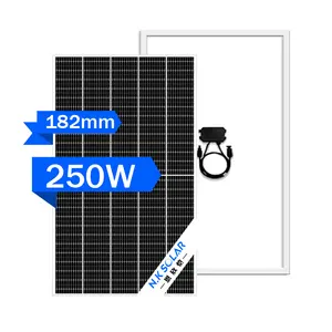 250 Watt PERC Solar Plate Painéis solares do silicone Monocrystalline mais populares para a parte superior do telhado