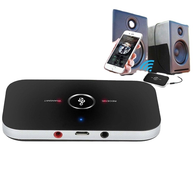 2 in 1 Bluetooth 5.0 Transmitter Receiver Wireless Portable Audio Player Aux 3.5mm A2DP for TV PC Stereo Audio Adapter
