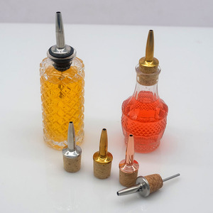 Botella de vidrio Premium de 120ml con boquilla de vertido de acero inoxidable para solución de bebida mixta de licor amargo - Product Image 1