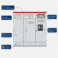 Armoire de distribution basse tension AC Wanbo-526 GGD 380V 3150A, panneau de distribution d'énergie modulaire, personnalisable OEM