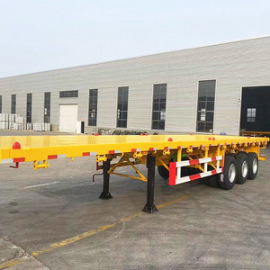 Remolque de Plataforma de Acero de 3 Ejes de Alta Calidad, Semirremolque para Transporte de Contenedores, Transporte de Carga, Alta Capacidad, Bajo Precio - Product Image 3
