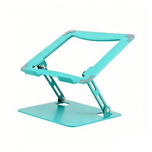 Nouveau support pliable robuste et réglable en métal pour ordinateur portable et tablette, rehausseur portable ergonomique avec refroidissement, angles réglables, style bureau pour ordinateur portable - Product Image 1