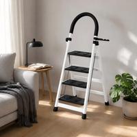 Échelle télescopique multifonctionnelle pour grenier, pliable, en acier au carbone épaissi, stable et sûre pour la cuisine, le salon, l'entrepôt