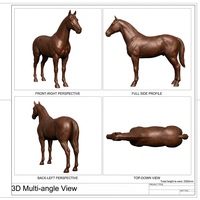 Sculpture de cheval en bronze grandeur nature sur mesure, décoration de jardin extérieur, statue équestre galopante moulée à la main pour la décoration de la propriété