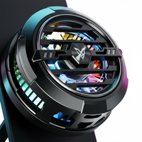 Refroidisseur de téléphone magnétique F27 avec éclairage RGB, ventilateur de refroidissement semi-conducteur, clip arrière en ABS, support de bureau