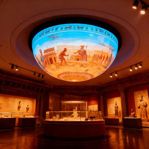 หน้าจอทรงกลม LED แบบครึ่งวงกลมแขวนในร่มทรงกลม P1.2P1.5 P1.8 P2 P2.5 3D ทรงกลมครึ่งหน้าจอบอลวิดีโอแบบยืดหยุ่น - Product Image 1