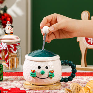 Taza <span class=keywords><strong>de</strong></span> Cerámica con Diseño <span class=keywords><strong>de</strong></span> Muñeco <span class=keywords><strong>de</strong></span> Nieve, Caja Sorpresa Navideña HY, Regalo <span class=keywords><strong>de</strong></span> Navidad para Decoración del Hogar, Unisex, Estilo Occidental - Product Image 5