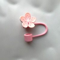 Capuchon créatif en forme de fleur de cerisier pour paille en verre de 10 mm, série rose, anti-poussière, nouveau modèle
