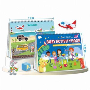 Livre d'autocollants pour enfants de 3 ans, papier écologique, préscolaire, éducation à domicile, jouets Montessori, mon premier livre d'activités - Product Image 5