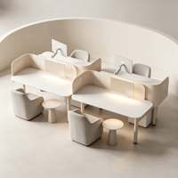 Écran de bureau acoustique moderne en forme de L, découpé CNC, conforme ASTM E84, pour hôtel, école, en feutre PET 100% fibre de polyester
