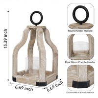 Support de bougie en bois pour chambre à coucher, décoration B&B, lampe à vent romantique vintage, chandelier d'hôtel, boîte en carton de Chine