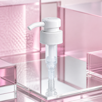 Pompe à lotion en plastique blanc de 33 mm avec ressort, pulvérisateur à verrouillage haut-bas pour flacons cosmétiques, anti-déversement, à visser, logo personnalisé