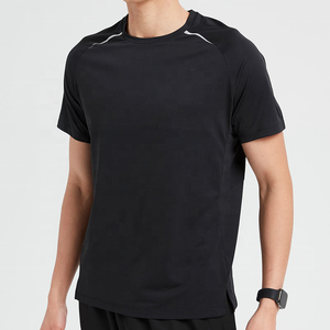 Camiseta deportiva con estampado atlético y cuello redondo para hombre de <span class=keywords><strong>HAGO</strong></span>, Camiseta deportiva de manga corta holgada de secado rápido de poliéster 100% - Product Image 3