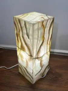 SHIHUI Custom Modern Design LED Light Table Lamp High Quality Handmade Onyx Marble For Bedroom Hotel Home Living Room Decor