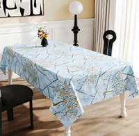Nappe en PU effet craquelé Kintsugi or blanc, motif végétal, taille personnalisée, écologique, imperméable, anti-taches, de luxe pour banquets