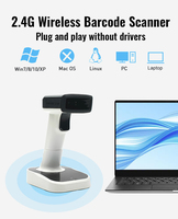 Escáner 2D Inalámbrico/Con Cable JR Serie 825 con Base, Resistente a Caídas de 1.5m, Escáner Tipo Pistola Inalámbrico de Alta Resistencia para Ropa, Comercio Minorista y Puntos de Venta