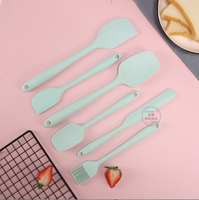 Spatules en silicone résistantes aux hautes températures, spatule souple de qualité alimentaire pour crème et gâteaux, ustensile de cuisson intégré pour remuer