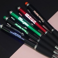 Nouveau stylo à bille 3 en 1 avec logo personnalisé et lumière lumineuse LED et stylet tactile mobile coffret cadeau promotionnel de qualité supérieure